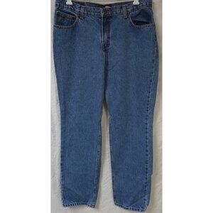 Vtg JORDACHE Women 17/18 Reg Straight Leg Medium Wash Mid Rise Heavy Jeans 34x32